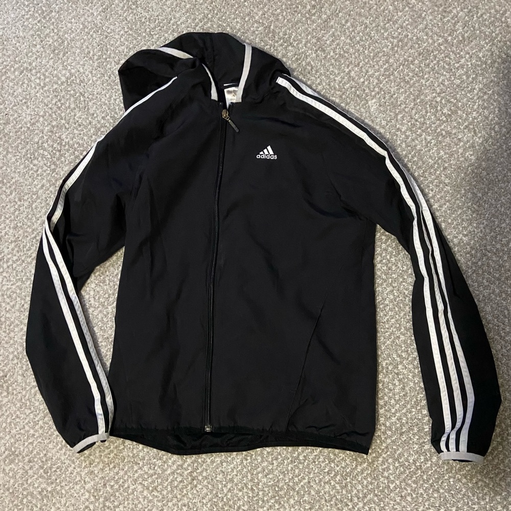 Adidas Zip Up With Hood- windbreaker like